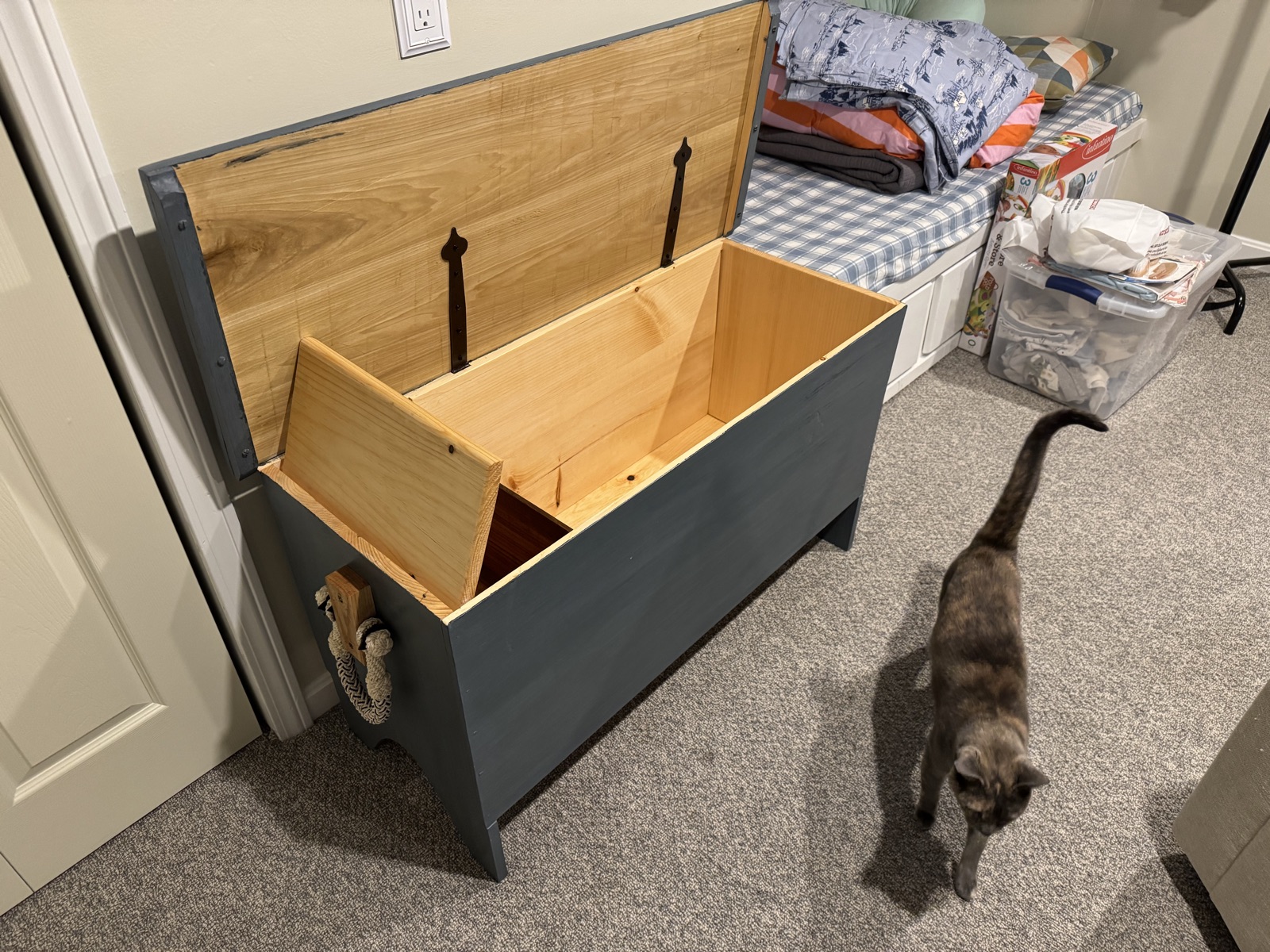 Blanket chest — milk paint finish