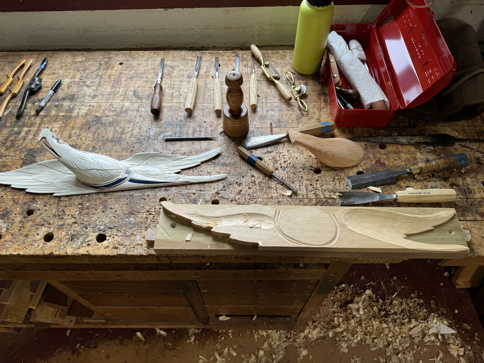 Carved eagle — stage 2