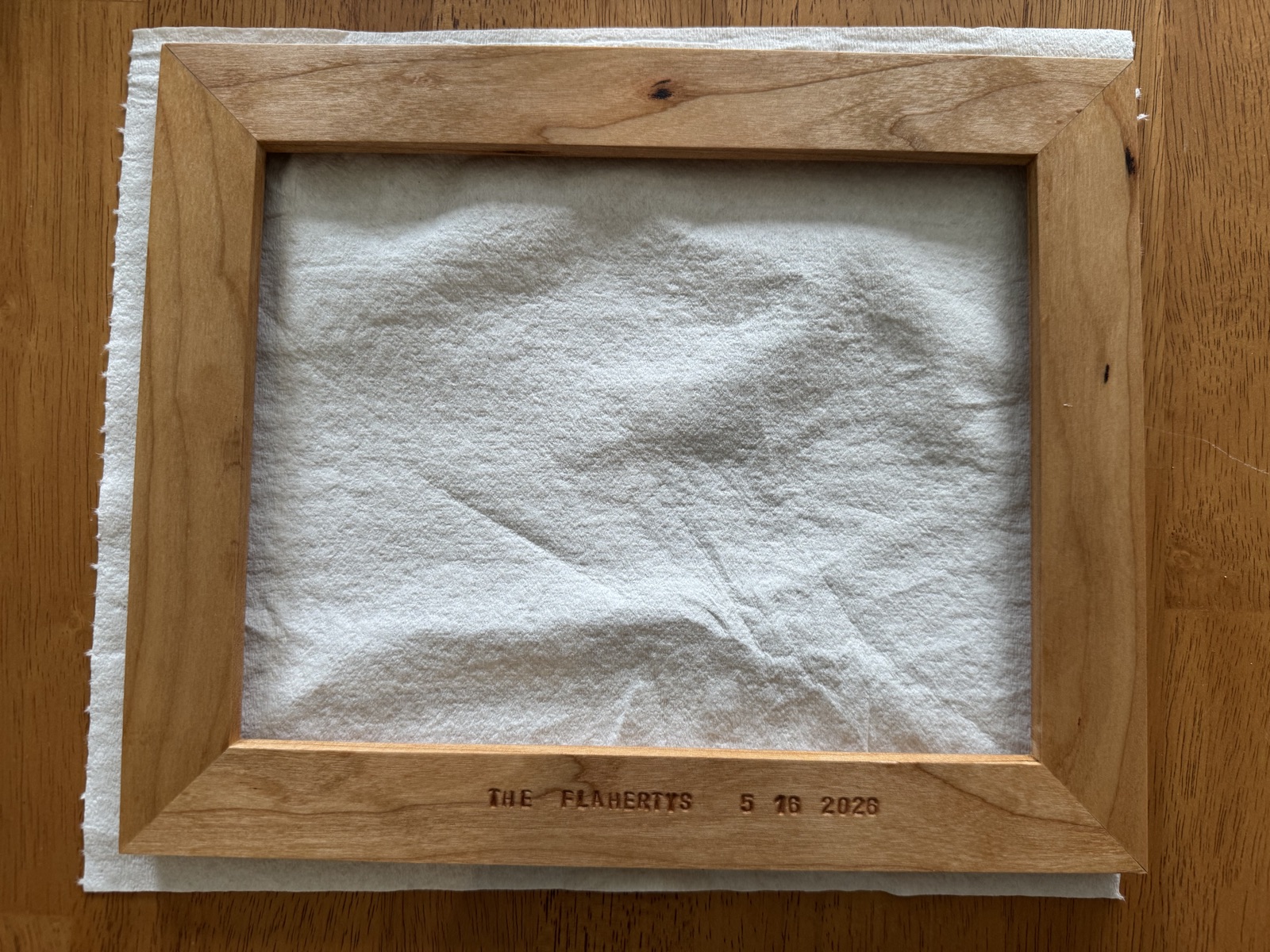 Picture frame, mitered corners