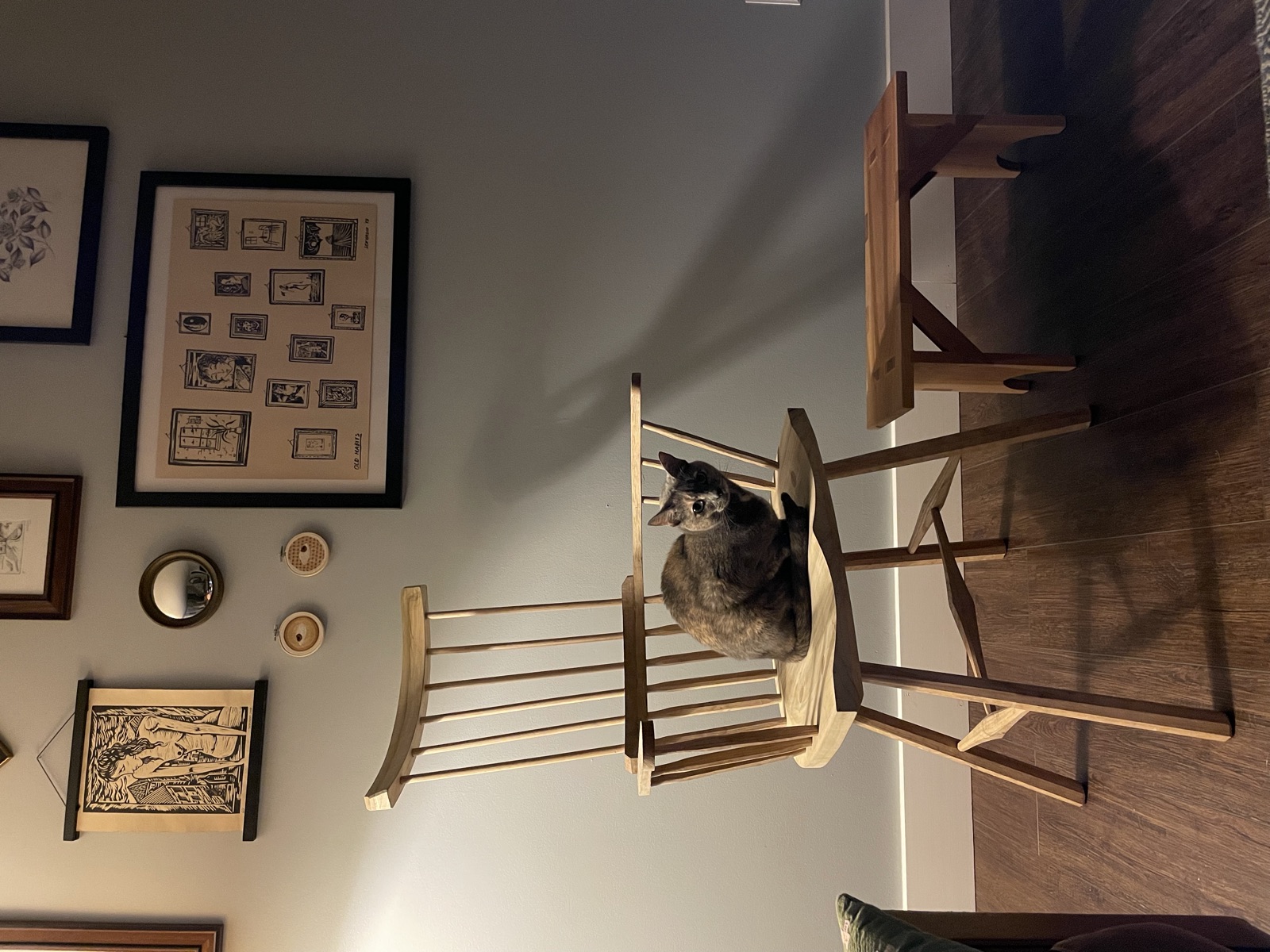 Welsh stick chair, staked and wedged